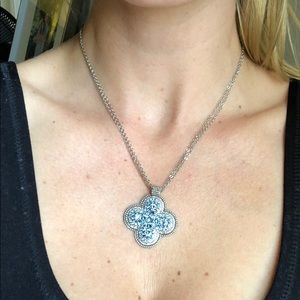 Brighton blue and solver jeweled necklace